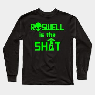 Funny Retro Vintage Alien UFO Roswell Conspiracy Theory I Love Aliens Slogan Long Sleeve T-Shirt